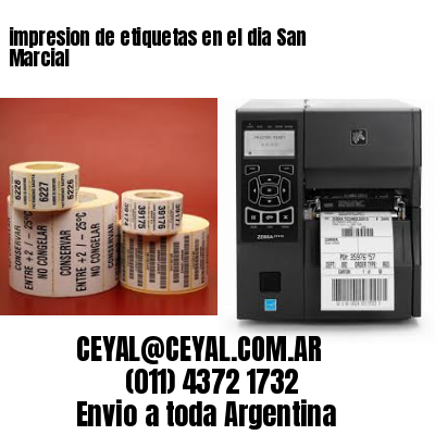 impresion de etiquetas en el dia San Marcial