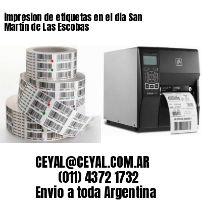 impresion de etiquetas en el dia San Martín de Las Escobas