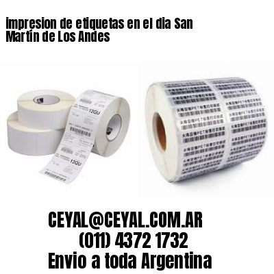 impresion de etiquetas en el dia San Martín de Los Andes