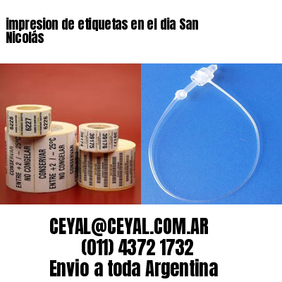 impresion de etiquetas en el dia San Nicolás