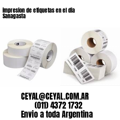 impresion de etiquetas en el dia Sanagasta