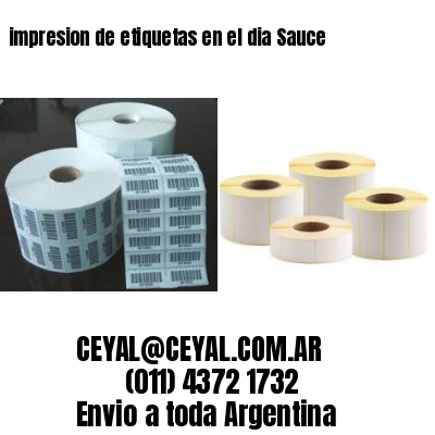 impresion de etiquetas en el dia Sauce