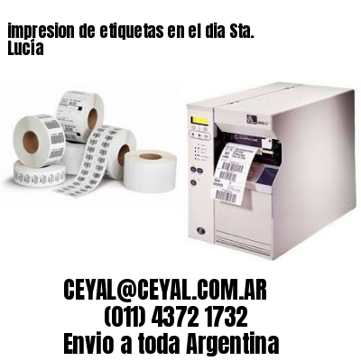 impresion de etiquetas en el dia Sta. Lucía