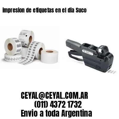 impresion de etiquetas en el dia Suco