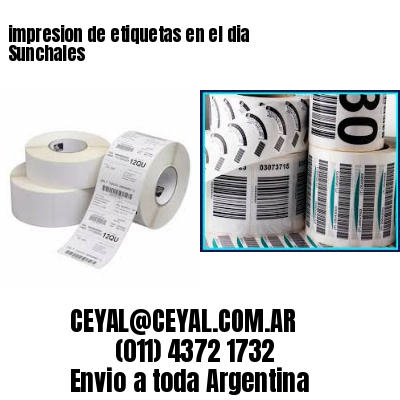 impresion de etiquetas en el dia Sunchales