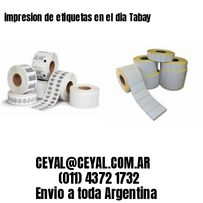impresion de etiquetas en el dia Tabay