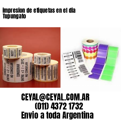 impresion de etiquetas en el dia Tupungato