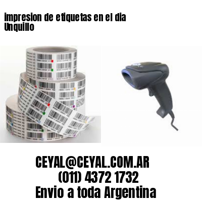 impresion de etiquetas en el dia Unquillo