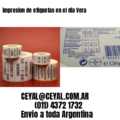 impresion de etiquetas en el dia Vera