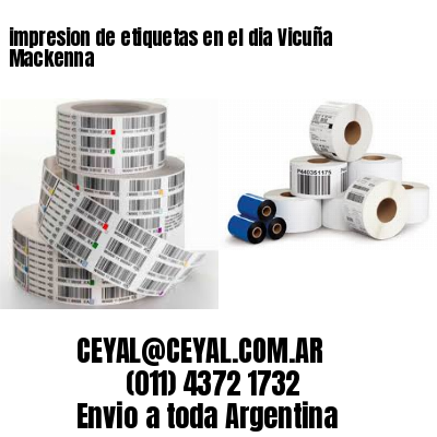impresion de etiquetas en el dia Vicuña Mackenna