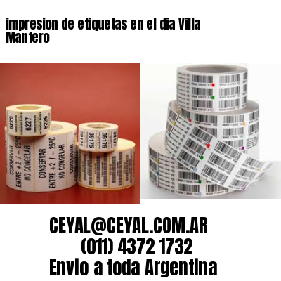 impresion de etiquetas en el dia Villa Mantero