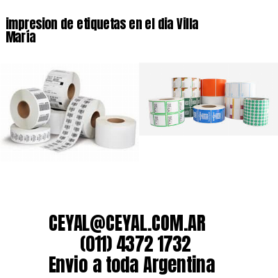 impresion de etiquetas en el dia Villa María