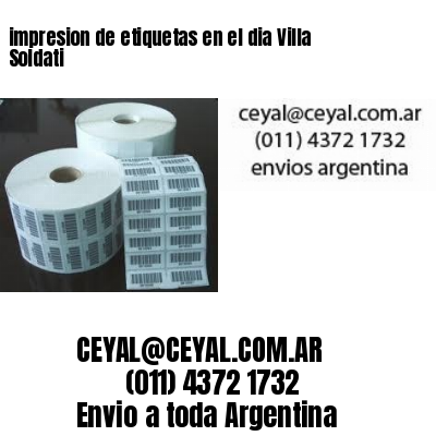 impresion de etiquetas en el dia Villa Soldati