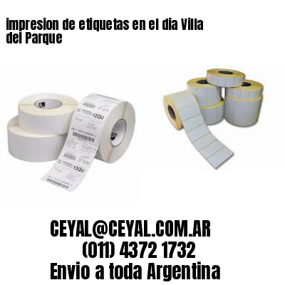 impresion de etiquetas en el dia Villa del Parque