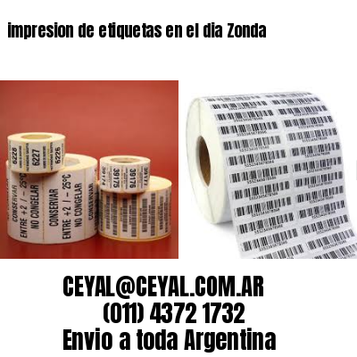 impresion de etiquetas en el dia Zonda