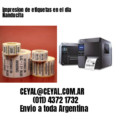 impresion de etiquetas en el dia Ñanducita