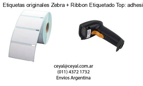 Etiquetas originales Zebra   Ribbon Etiquetado Top: adhesivo   ribbo