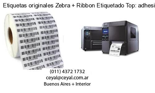 Etiquetas originales Zebra   Ribbon Etiquetado Top: adhesivo   ribbo