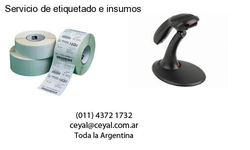 Servicio de etiquetado e insumos