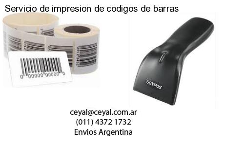 Servicio de impresion de codigos de barras