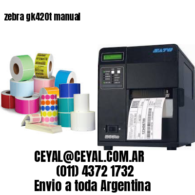 zebra gk420t manual