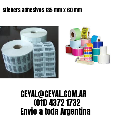 stickers adhesivos 135 mm x 60 mm