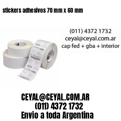 stickers adhesivos 70 mm x 60 mm