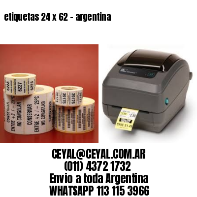 etiquetas 24 x 62 - argentina