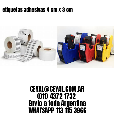 etiquetas adhesivas 4 cm x 3 cm	