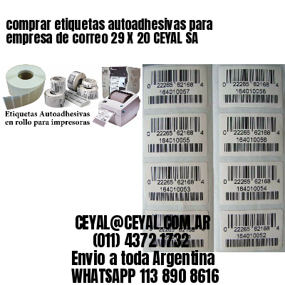 comprar etiquetas autoadhesivas para empresa de correo 29 X 20 CEYAL SA