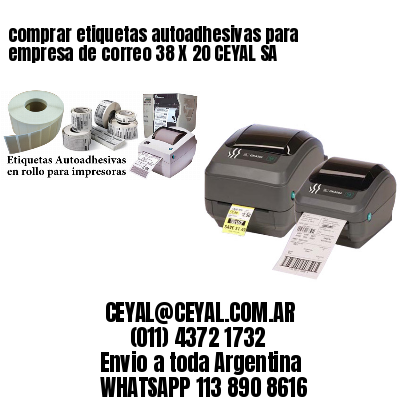 comprar etiquetas autoadhesivas para empresa de correo 38 X 20 CEYAL SA