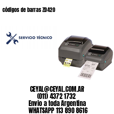 códigos de barras ZD420