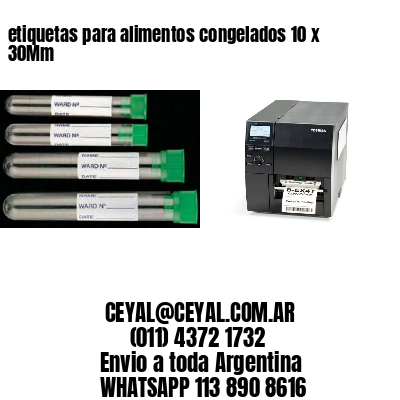 etiquetas para alimentos congelados 10 x 30Mm