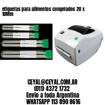 etiquetas para alimentos congelados 20 x 10Mm