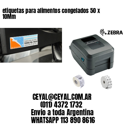 etiquetas para alimentos congelados 50 x 10Mm