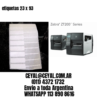 etiquetas 23 x 93