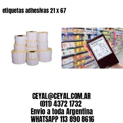 etiquetas adhesivas 21 x 67