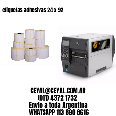 etiquetas adhesivas 24 x 92