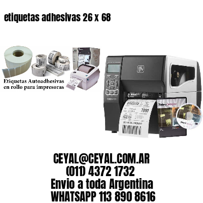 etiquetas adhesivas 26 x 68