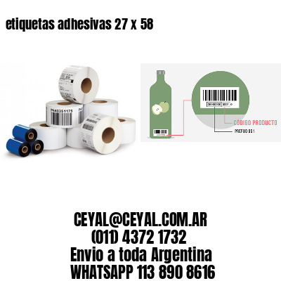 etiquetas adhesivas 27 x 58