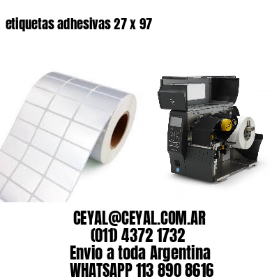 etiquetas adhesivas 27 x 97