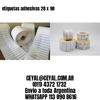 etiquetas adhesivas 28 x 98