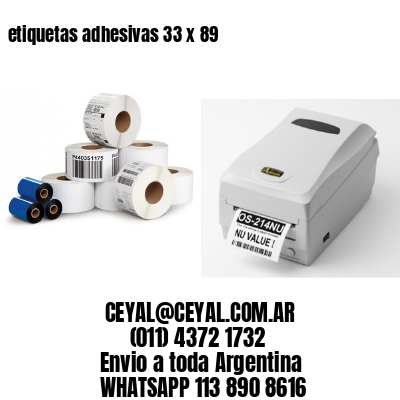 etiquetas adhesivas 33 x 89