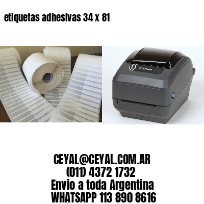 etiquetas adhesivas 34 x 81