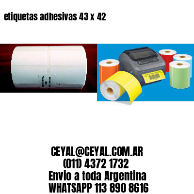 etiquetas adhesivas 43 x 42