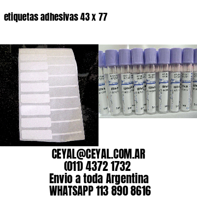 etiquetas adhesivas 43 x 77