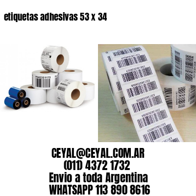 etiquetas adhesivas 53 x 34