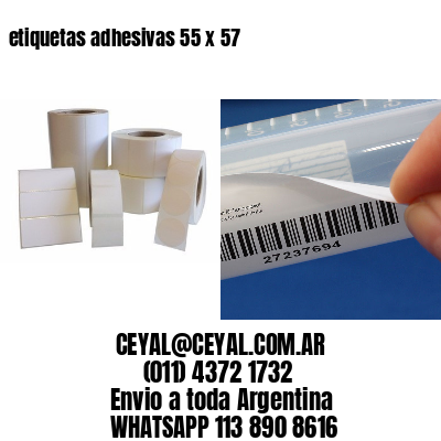 etiquetas adhesivas 55 x 57