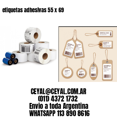 etiquetas adhesivas 55 x 69