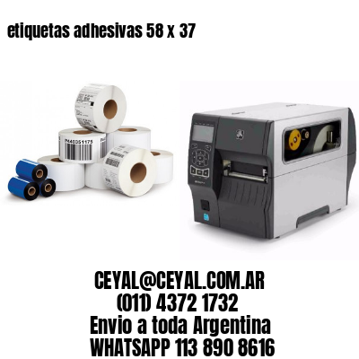 etiquetas adhesivas 58 x 37